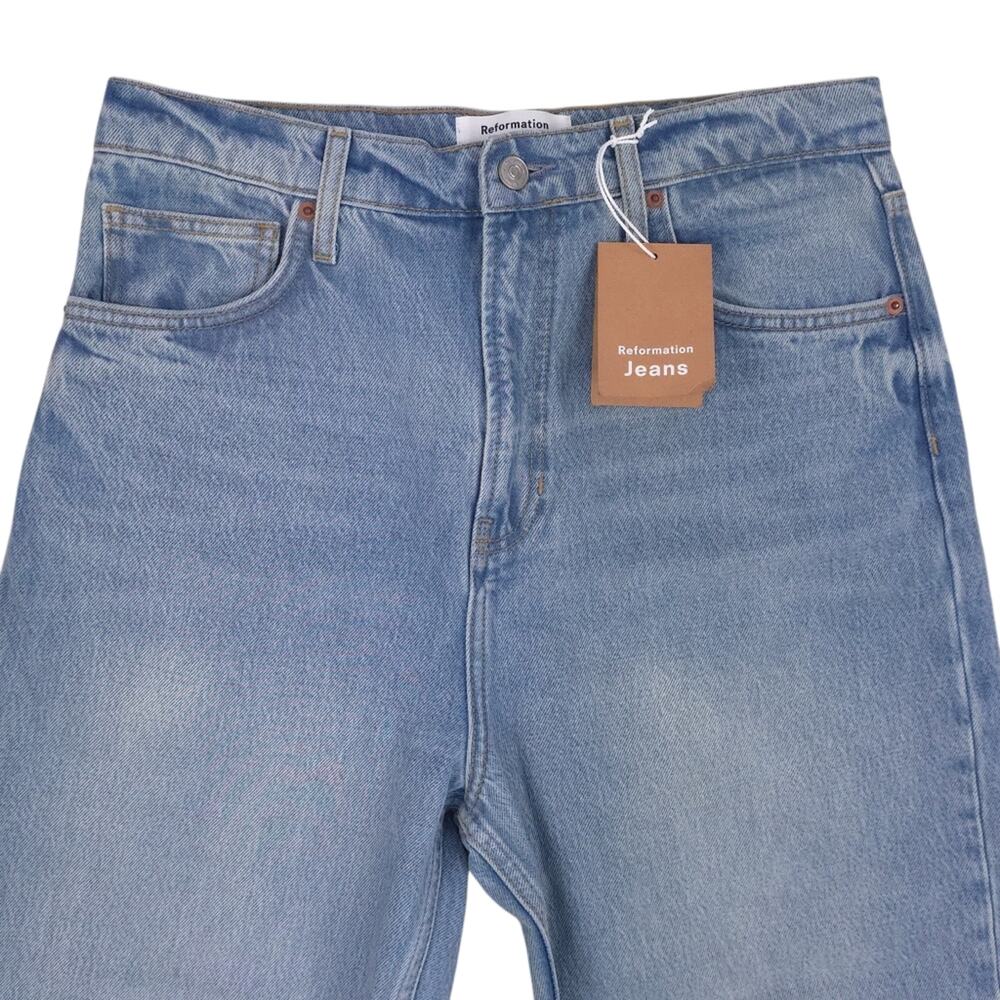 Reformation Wilder High Rise Wide Leg Cropped Jeans in Dillon - Picture 4 of 11